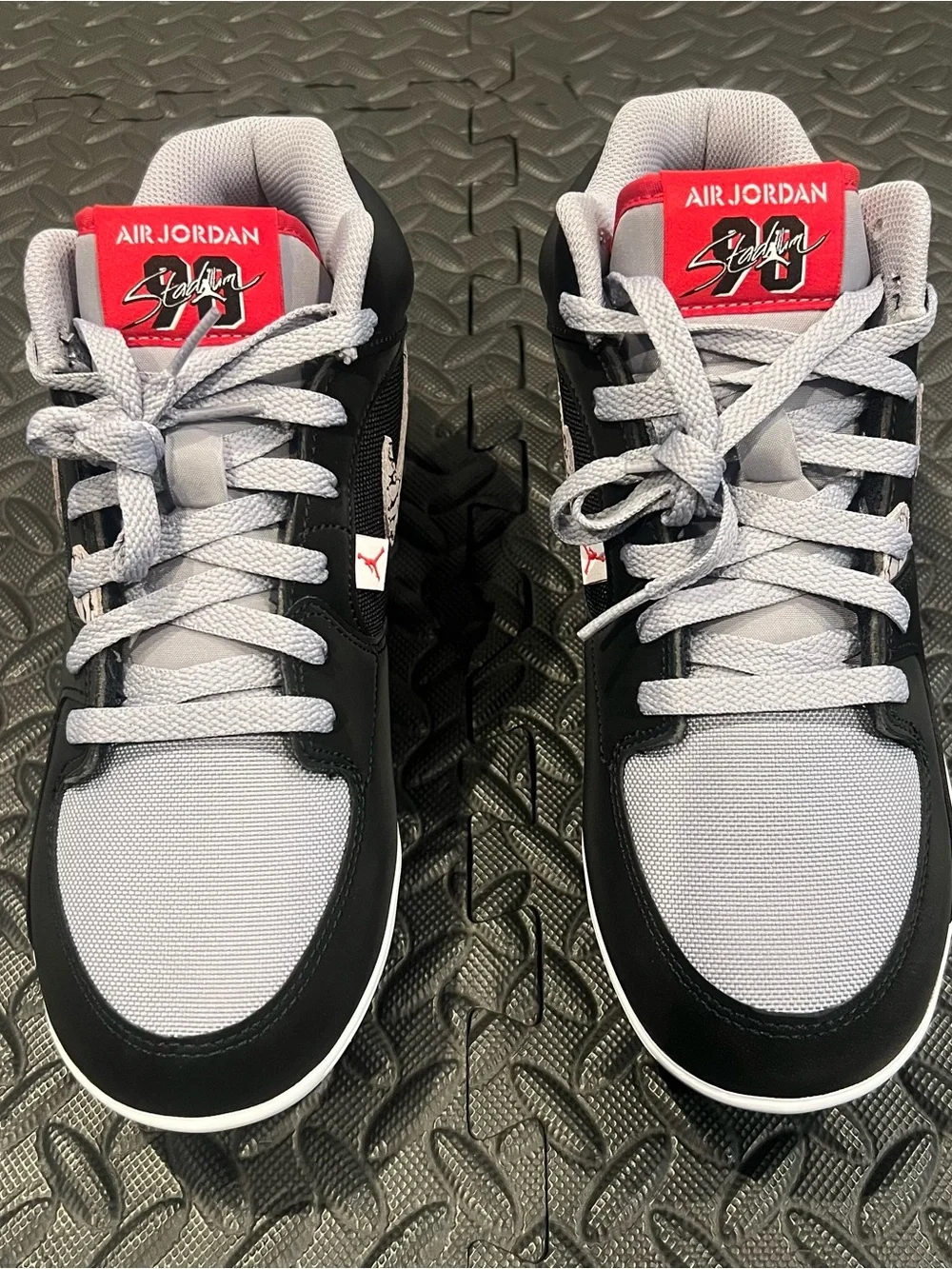 Air Jordan Stadium 90 Cleat ‘ Black Cement’ HQ0210-060 Size 9